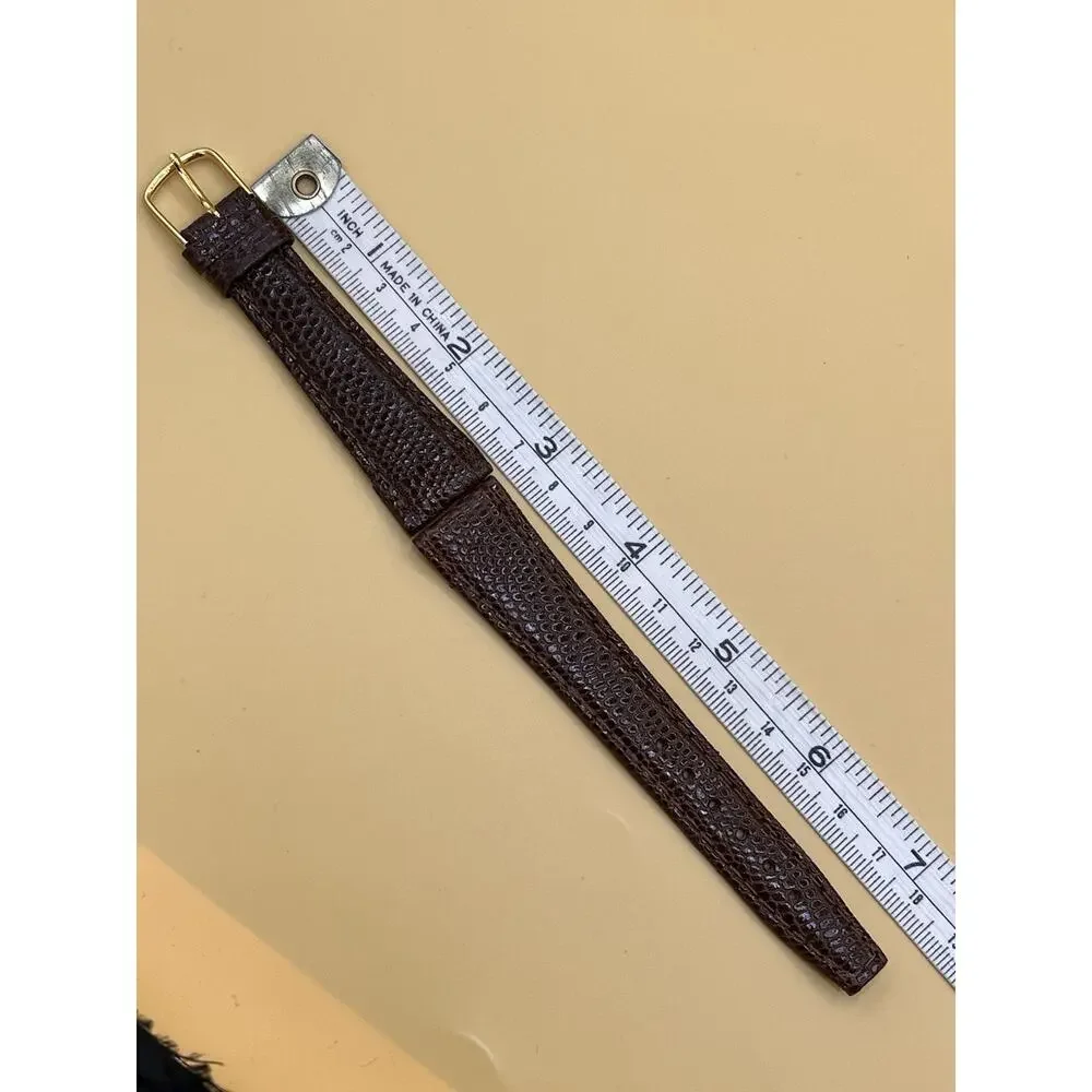 20mm KREISLER Genuine Leather Brown NOS Vintage Watch Band & Gold-Tone Buckle